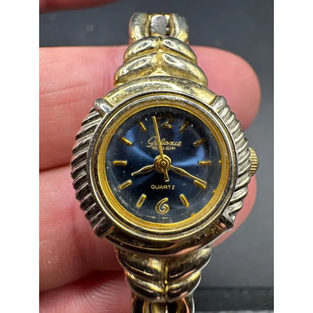 ELGIN Galaxie Two-Tone Classic Blue Dial Dress Bracelet Women's Watch W1259